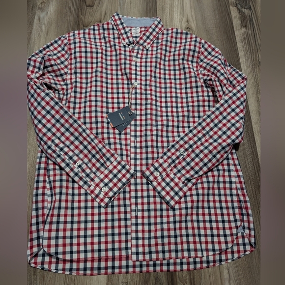 NWT Mens XXL Bonobos, Red White & Blue Ginham Button Down, Americana - Picture 1 of 2